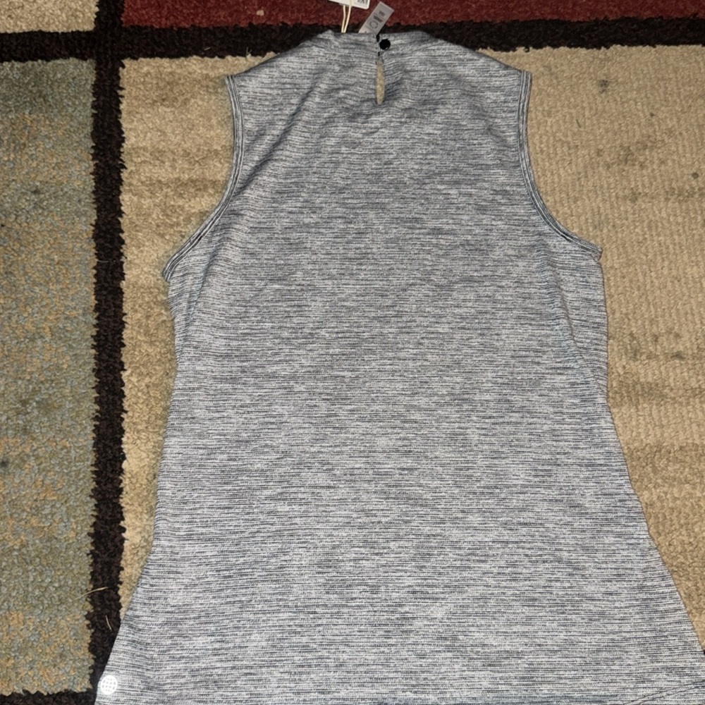 NWT Women's Adidas Heathered Mock Neck Golf Polo - Picture 6 of 8